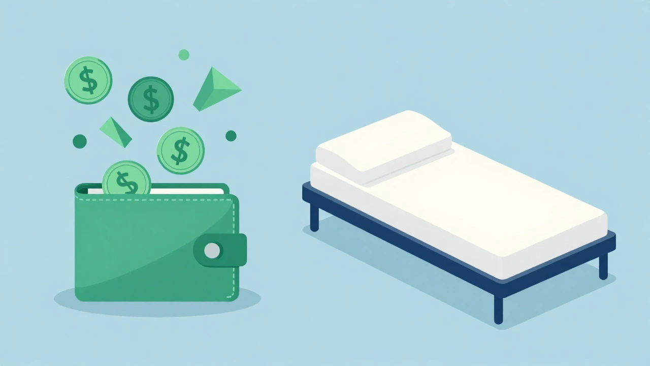 Illustration showing tax savings and affordable adjustable bed purchase